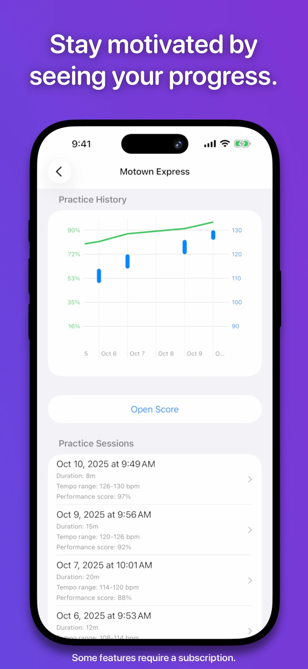 Drumr on iPhone - Practice tools
